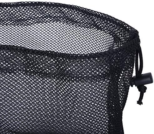 iBasingo 5-Pack Black Mesh Bag Nylon Drawstring Stuff Sacks BVP01 - Image 5