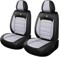 Leather Car Seat Covers for VW Golf SportWagen 2015-2019,Waterproof Soft Seat Covers,Interior Accessories Seat Covers Protector Airbag Compatible(2pcs Black&Gray Standard)
