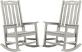 Outdoor Rocking Chairs Set of 2, Oversized Porch Rocker | Weather Resistant by PsilvamGardenFurniture