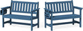 SERWALL HDPE Outdoor Bench, Weatherproof Porch Bench, 2 Pack, Suitable by SERWALL