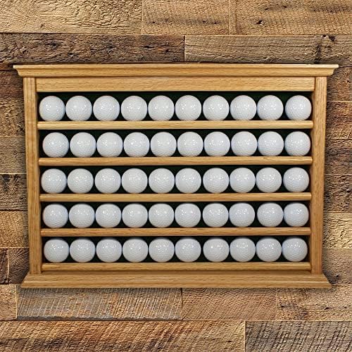 Golf Ball Display Case | Holds 50 Golf Balls | Handcrafted Solid Wood | Four - Image 2