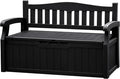JUMMICO 80 Gallon Resin Outdoor Storage Bench Waterproof, Deck Box | Large Deck by JUMMICO