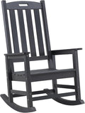 Oversized Outdoor Rocking Chair, HDPE Porch Rocker | High Back Rocking Chairs by PsilvamGardenFurniture