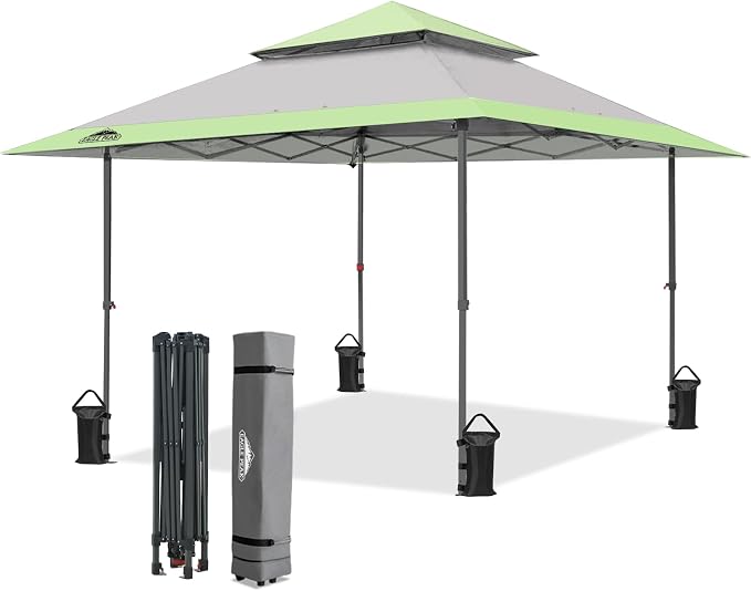 EAGLE PEAK 13x13 Pop Up Canopy Tent, Auto Extended Eaves, Heavy Duty Outdoor by EAGLEPEAK