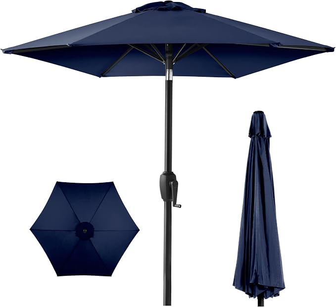 Best Choice Products 7.5ft Heavy-Duty Round Outdoor Market Table Patio Umbrella by Unknown