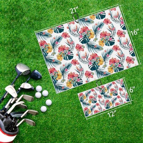 Tropical Floral Golf Towel 2 Packs - Image 3