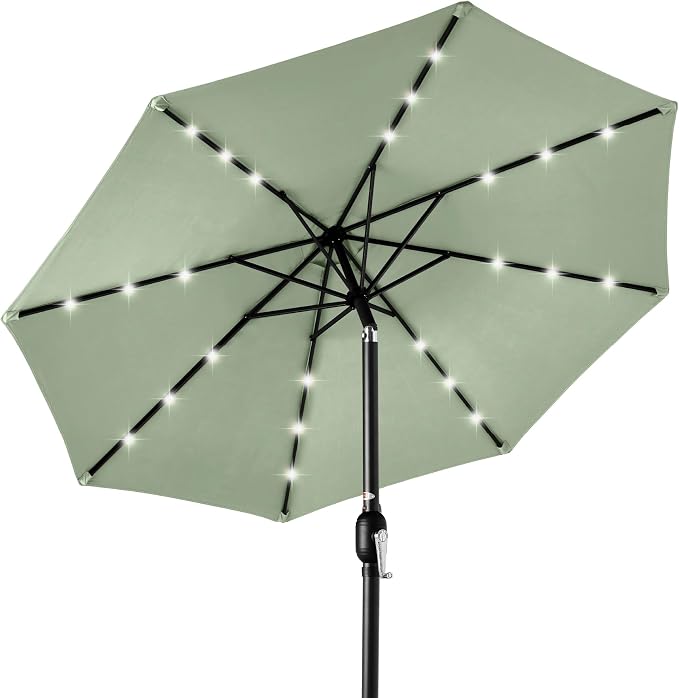 Best Choice Products 10ft Solar Polyester LED Lighted Patio Umbrella w/Tilt by Unknown
