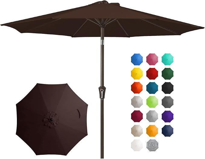 JEAREY 10 ft Outdoor Patio Umbrella w/Tilt and Crank by JEAREYOutdoorsCollection