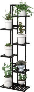 Laiensia Bamboo Plant Stand Rack 6 Tier, Indoor&Outdoor Planter Display Shelves by Laiensia