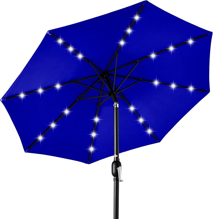 Best Choice Products 10ft Solar Polyester LED Lighted Patio Umbrella w/Tilt by Unknown