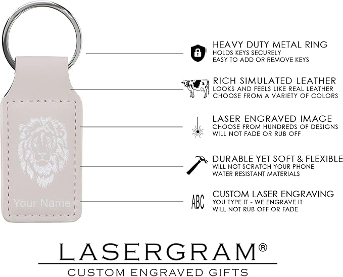 LaserGram Rectangle Keychain, Coat of Arms Germany, Personalized Engraving Included (White with Silver)