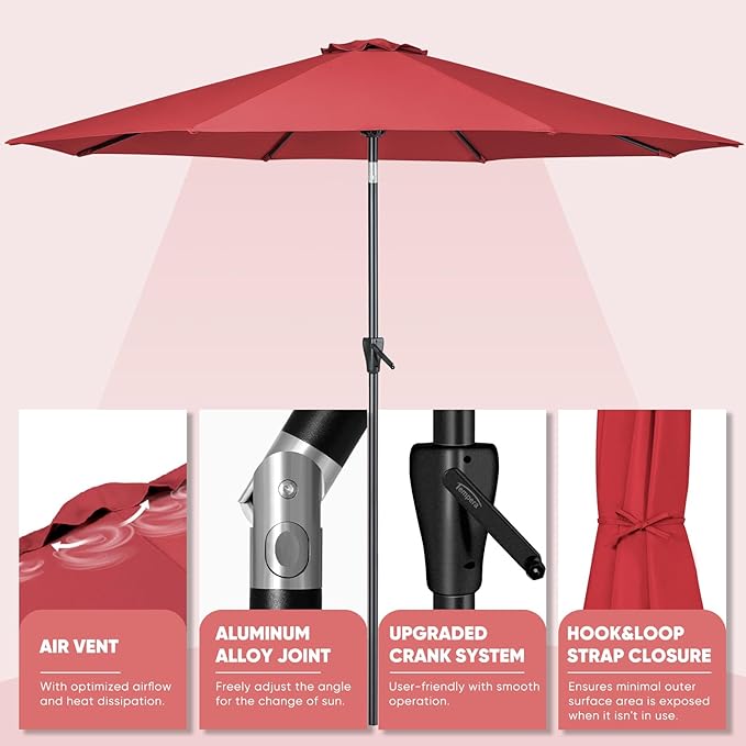 Tempera Patio Market Outdoor Table Umbrella - Image 3