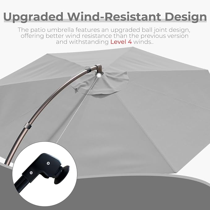 Grand patio 12FT Cantilever Round Umbrella - Image 4