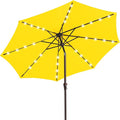 JEAREY 9' Patio Umbrella with Solar Lights, LED Umbrella, Lemon | Outdoor Table by JEAREYOutdoorsCollection