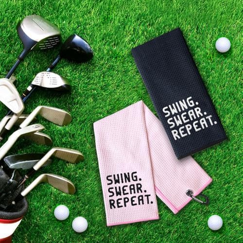 DYJYBMY Swing Swear Repeat Golf Towel Set, Golf Accessories - Image 5