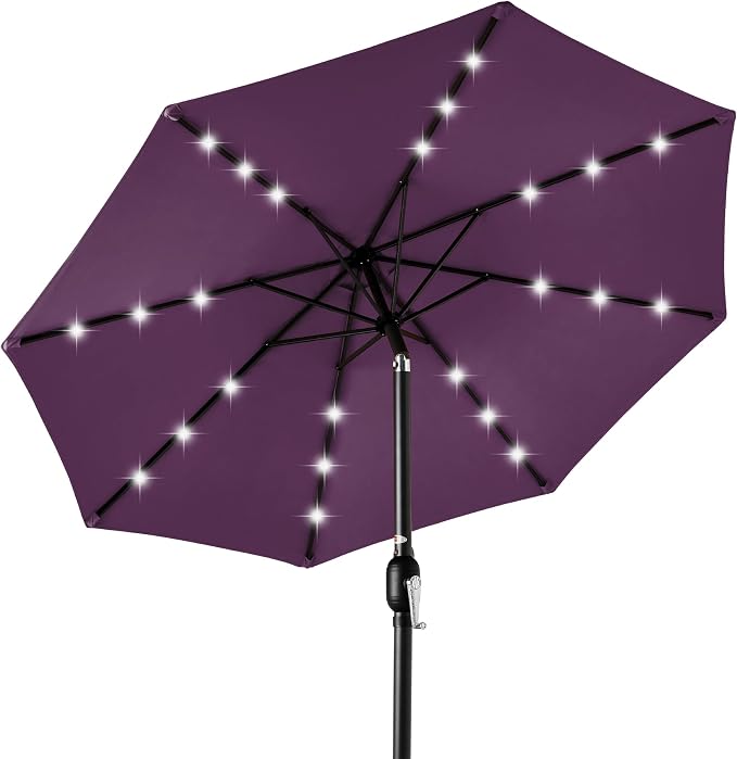 Best Choice Products 10ft Solar Polyester LED Lighted Patio Umbrella w/Tilt by Unknown