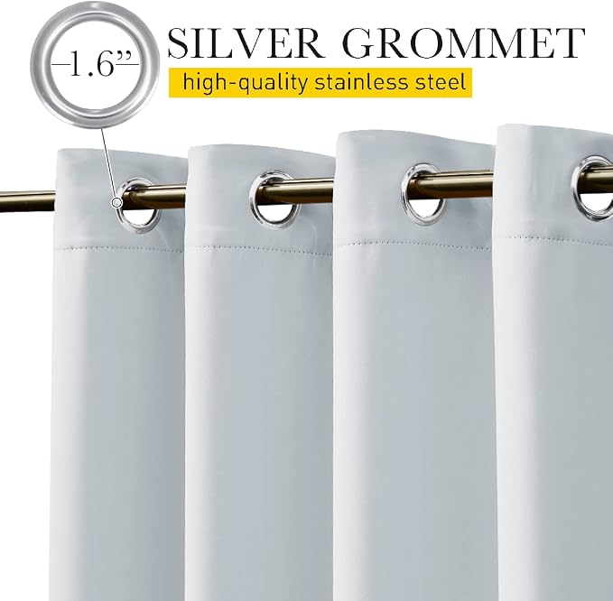 NICETOWN 2 PCs Weighted Outdoor Curtains - Image 2