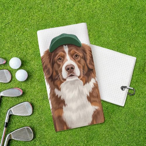 Australian Shepherd Golf Towel 16x24 Inch Dog Gifts Waffle Weave Decorative - Image 5