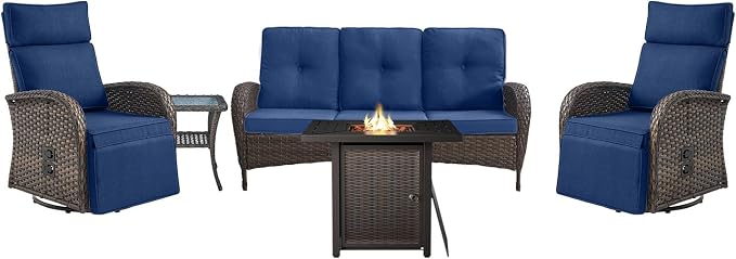 5 Piece Wicker Patio Furniture Set by Belord