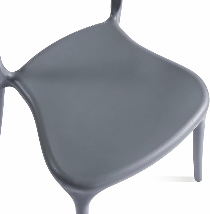 Modern Stackable Dining Chair Set, No Assembly, Plastic Chair, Patio Chair - Image 7