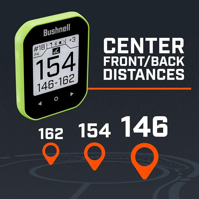 Bushnell Golf Phantom 3 Slope GPS – Handheld Golf Rangefinder with Slope‑Adjusted Yardages, Touchscreen, BITE Magnetic Mount – 38,000+ Courses - Orange
