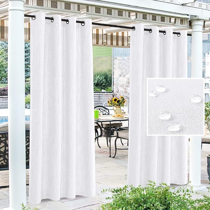 H.VERSAILTEX Linen Look Outdoor Waterproof Curtains by HVERSAILTEX