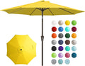 JEAREY 9FT Outdoor Patio Umbrella, Market Umbrella, Tilt & Crank UV Protection by JEAREYOutdoorsCollection