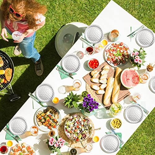 60 Pack Golf Ball Paper Plates, 7 Inch and 9 Inch Golf Paper Plates Dessert - Image 5