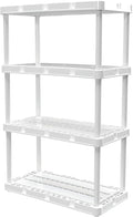 Gracious Living 4-Shelf Unit, Plastic Storage Shelves and Rack, Knect-A-Shelf by GraciousLiving