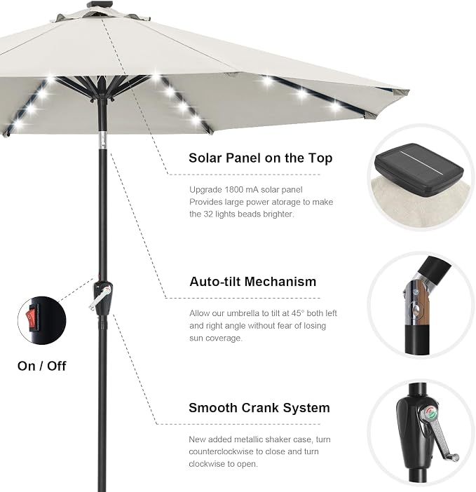 ABCCANOPY Solar Led Patio Umbrella - Image 6