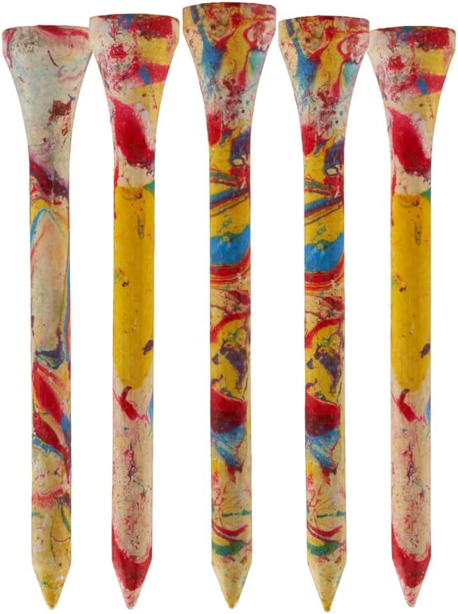 TH Golf Bamboo Golf Tees 70mm | Pack of 50 & 100 | Multiple Colour Options | by Unknown