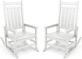 SERWALL Outdoor Rocking Chair Set of 2, Adult HDPE Rocking Chair, Oversized by SERWALL
