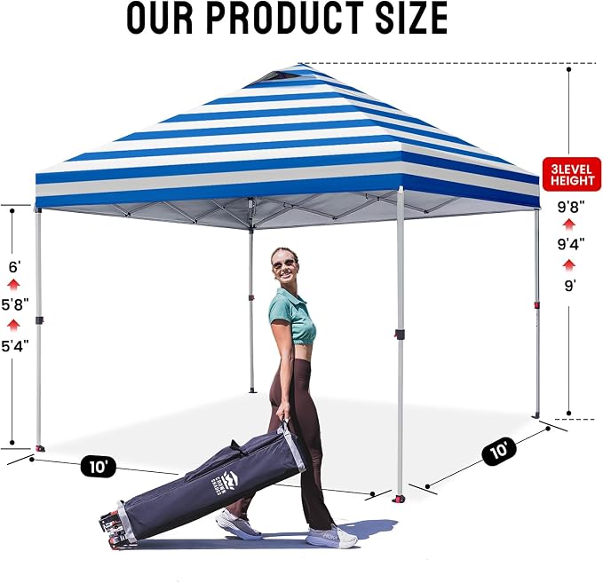 CROWN SHADES 10x10 Pop Up Canopy Tent - Image 6