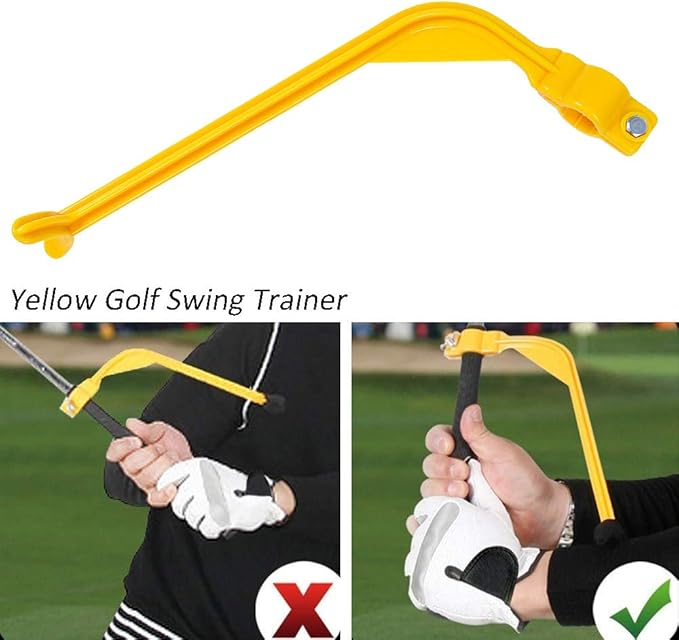 Amy Sport Golf Swing Training Aid Arm Band Yellow Trainer Wrist Support Value 3 Pack Professional Posture Motion Correction Aids Kit for Men Women Beginner Practice(3 Pack Golf Swing Trainer Set)