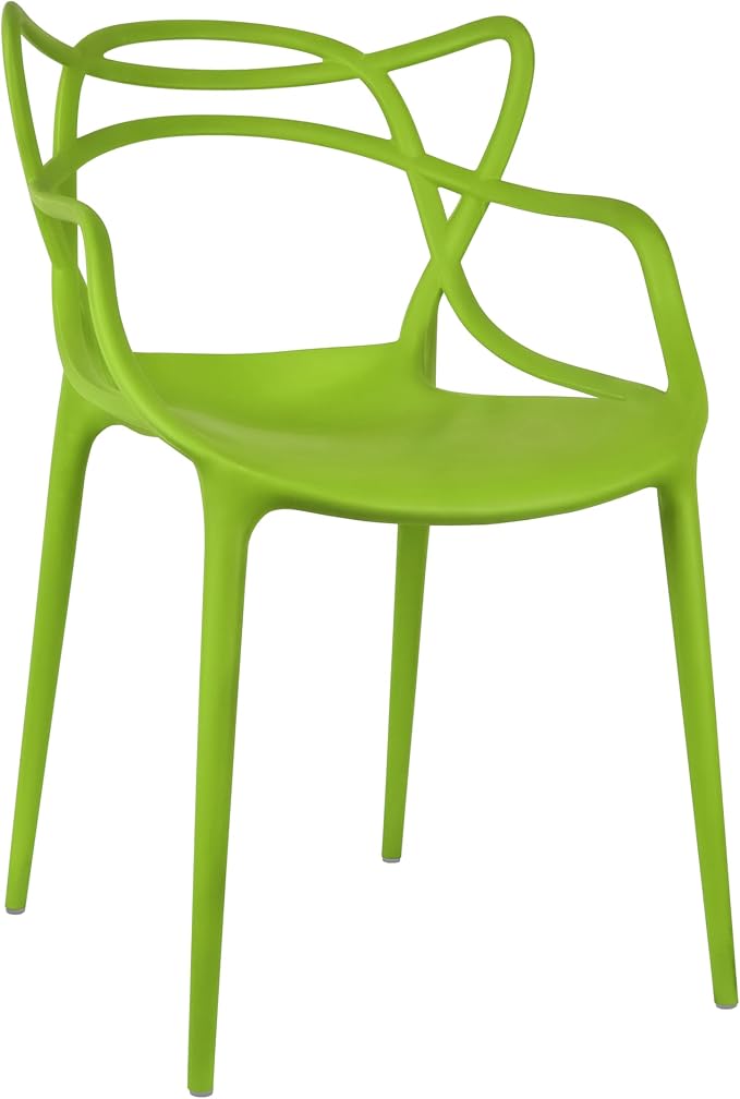 2xhome Modern Dining Chair | Stackable Indoor or Outdoor Entangled Side Chair | - Image 5