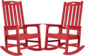 Outdoor Rocking Chairs Set of 2, Oversized Porch Rocker | Weather Resistant by PsilvamGardenFurniture