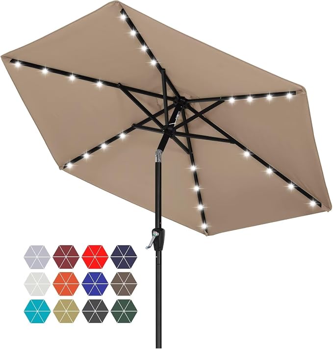 ABCCANOPY Solar Led Patio Umbrella by ABCCANOPY