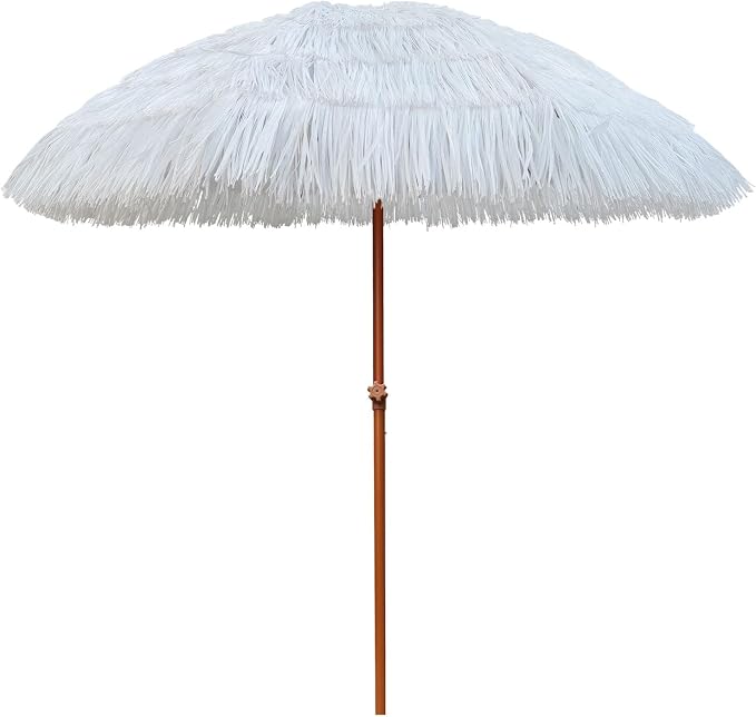 AMMSUN 7.5ft Hula Thatched Hawaiian Tiki Patio Beach Umbrella by AMMSUN