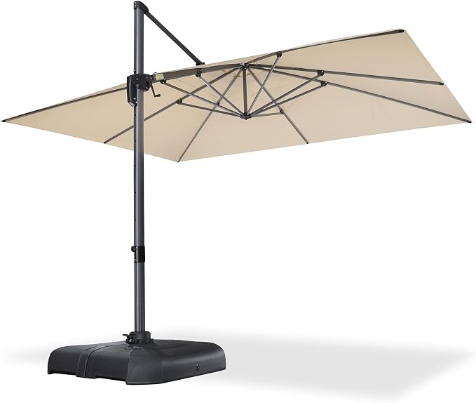 PURPLE LEAF Patio Cantilever Umbrella 10' x 13' Large Space - Image 8