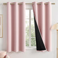 MIULEE Light Pink 100% Blackout Short Curtains by MIULEE
