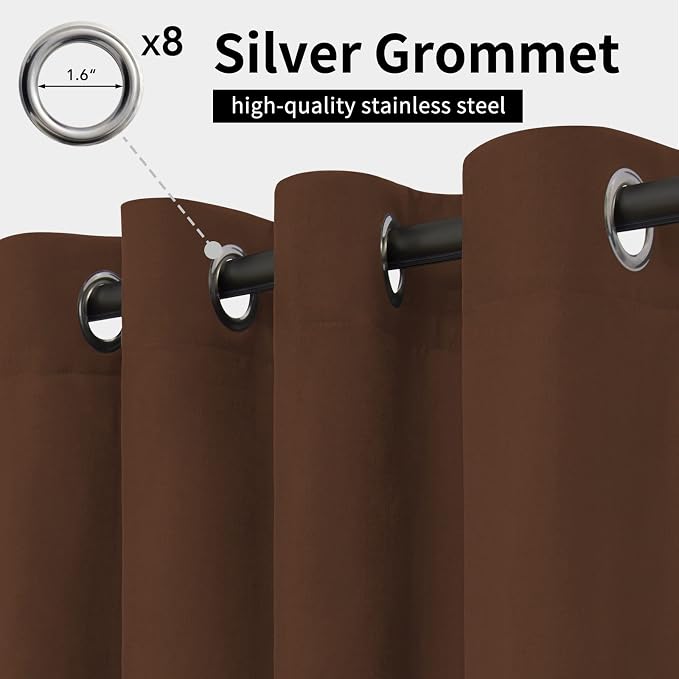 Easy-Going Outdoor Curtains for Patio 1 Panel, 54x108 inch, Weatherproof - Image 2