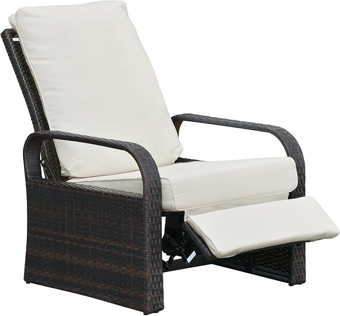 Outdoor Wicker Recliner Chair - Image 7