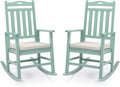 VINGLI Outdoor Rocking Chair Set of 2 Wood Rocking Chair by VINGLI