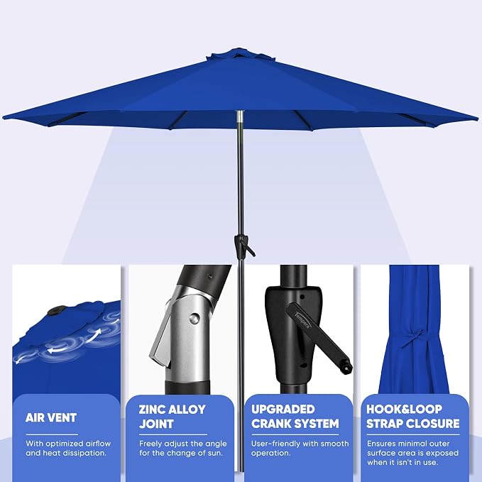 Tempera Patio Market Outdoor Table Umbrella - Image 4