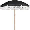 AMMSUN 7ft Patio Umbrella with Fringe Outdoor Tassel Umbrella UPF50+ Premium by AMMSUN