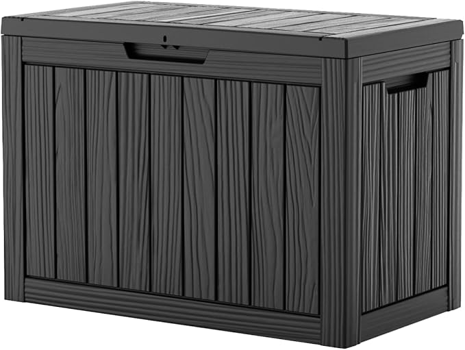 55 Gal Waterproof Resin Outdoor Storage Box UV Resistant Deck Box | Storage by EASYUP