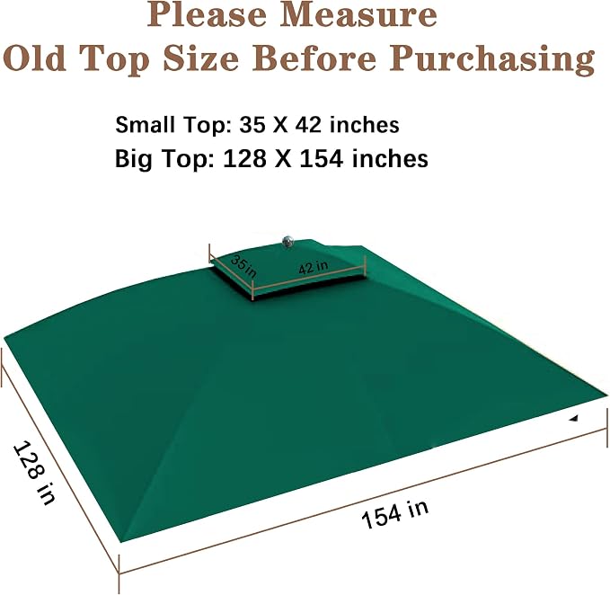 SCOCANOPY Replacement Top for 10X12Ft Oakmont Gazebo L-GZ1188PST-A, Pinehurst - Image 3