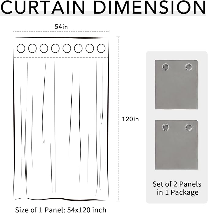 Easy-Going 100% Waterproof Outdoor Curtains 54x120 inch, Gazebo and Pergola 2 - Image 7