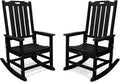 THOEOE Outdoor Rocking Chairs Set of 2, Oversized Patio Rocking Chair | HDPE by THOEOE
