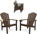 THOEOE Stackable Adirondack Chair Set of 2, HDPE All-Weather Fire Pit Chair | by THOEOE